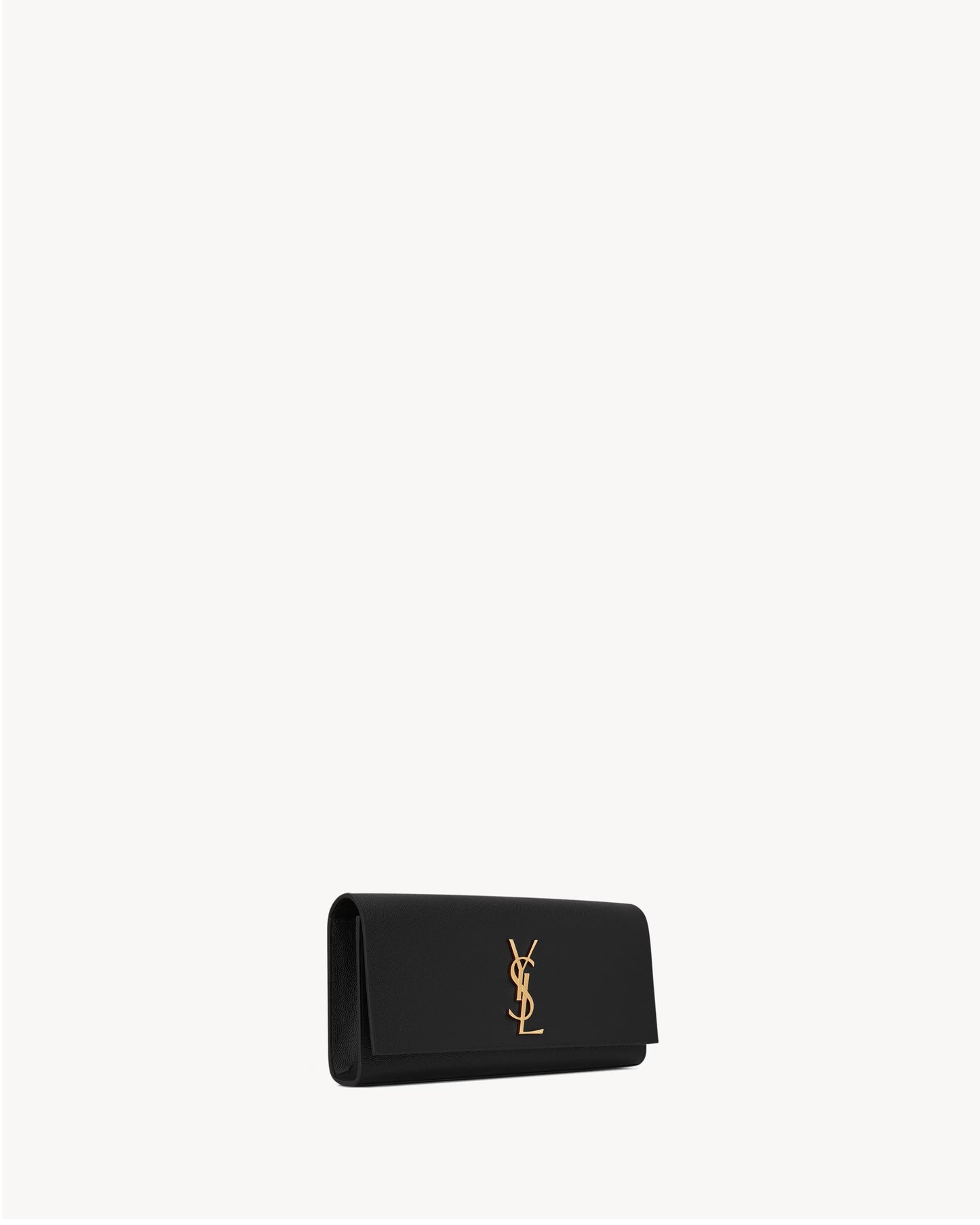 Saint Laurent Kate Clutch In Grain De Poudre Embossed Leather - Gold