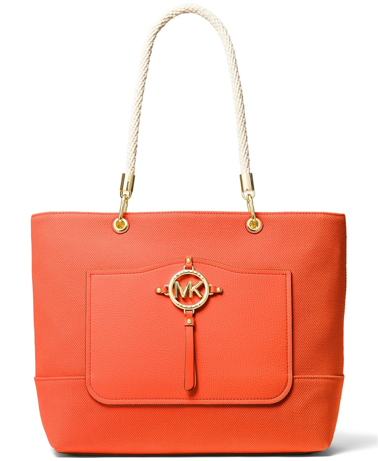 title:Michael Kors Women's Clementine Amy Large Rope Tote;color:Clementine