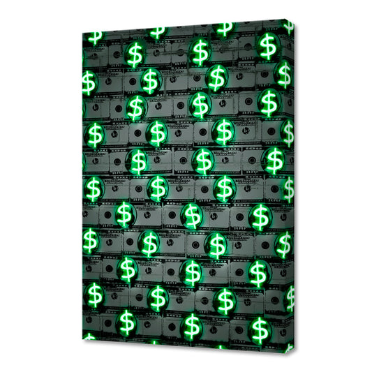 Money Money Money Fine Art Stretched Canvas