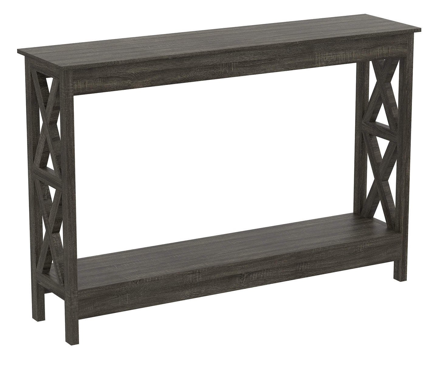 Safdie & Co. Console Table 47.25" Dark Grey 1 Shelf, Entryway or Sofa Table for Living Room