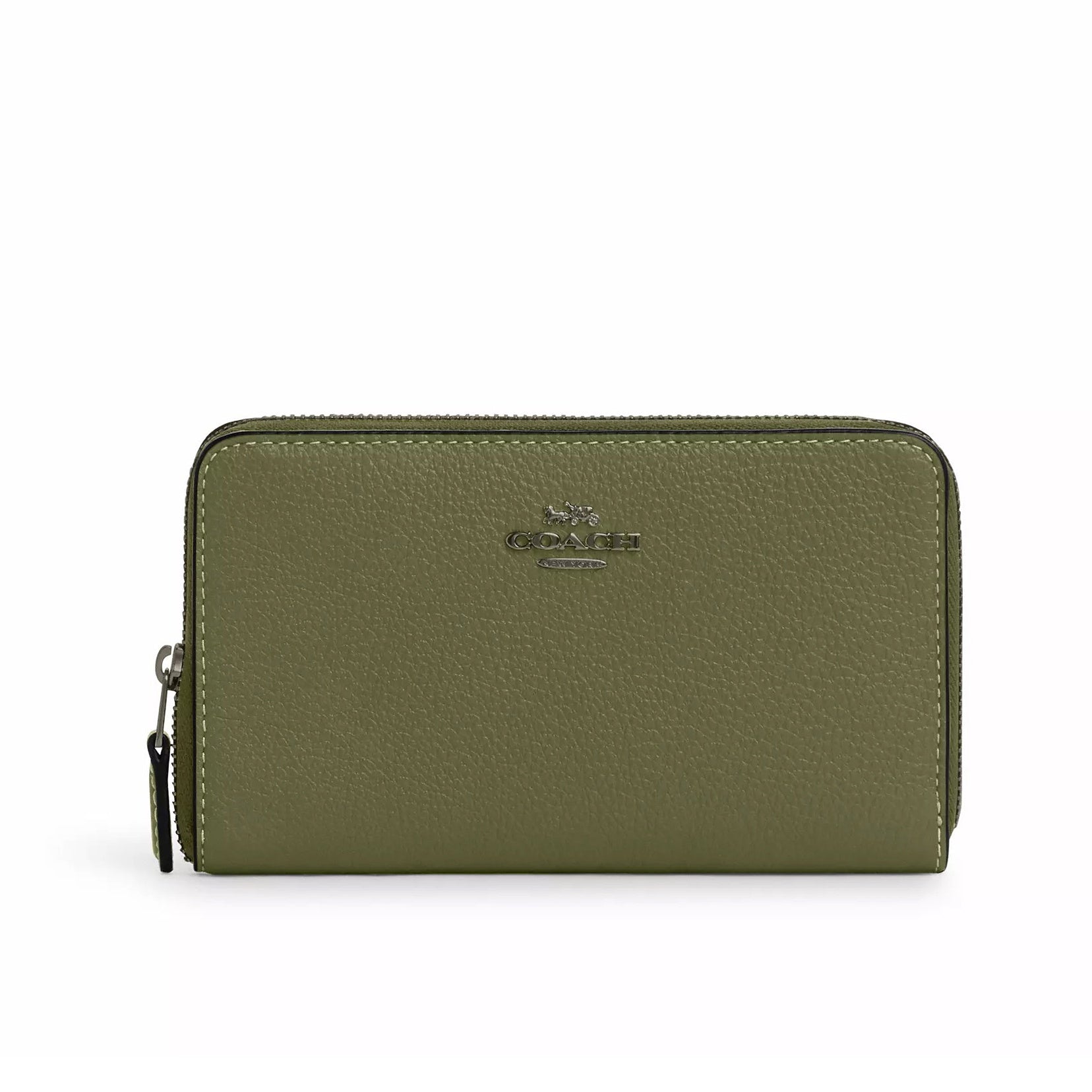 title:Coach Women's Medium Id Zip Wallet;color:Military Green