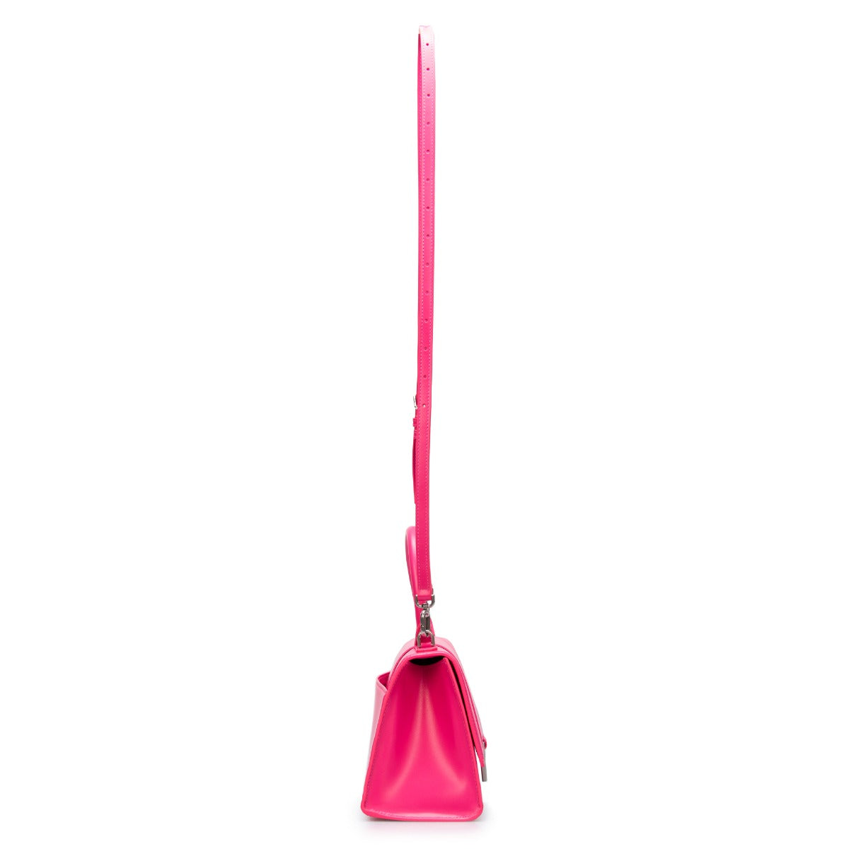 title:Balenciaga Hourglass Small Handbag Box in Fushia Shiny Calfskin;color:Fuchsia