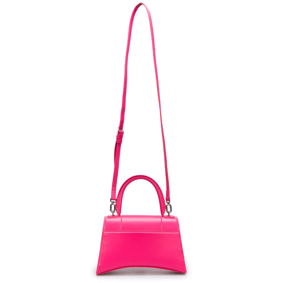 title:Balenciaga Hourglass Small Handbag Box in Fushia Shiny Calfskin;color:Fuchsia