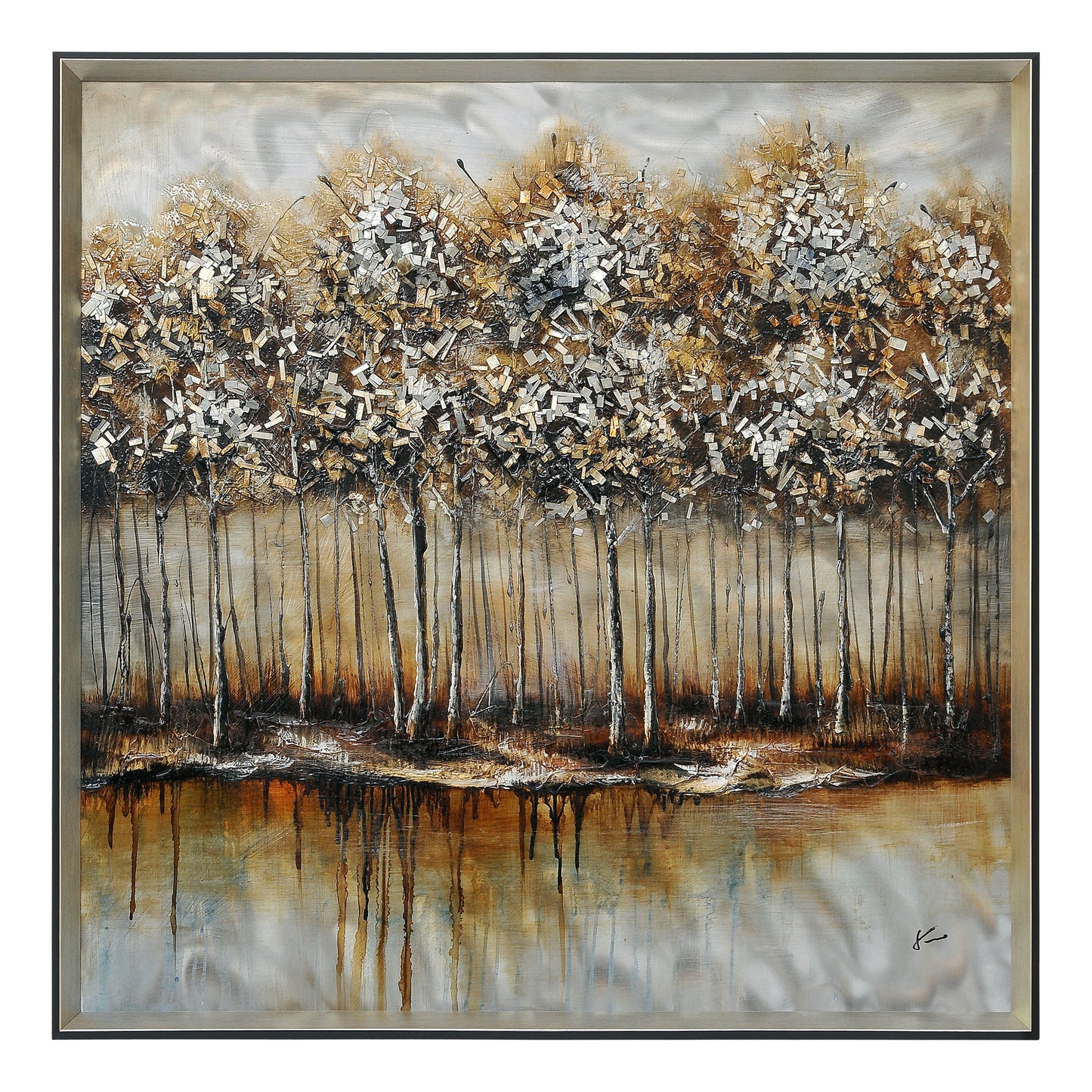 title:Metallic Forest - 40X40/ Box 46X46X5";color:Multicolor