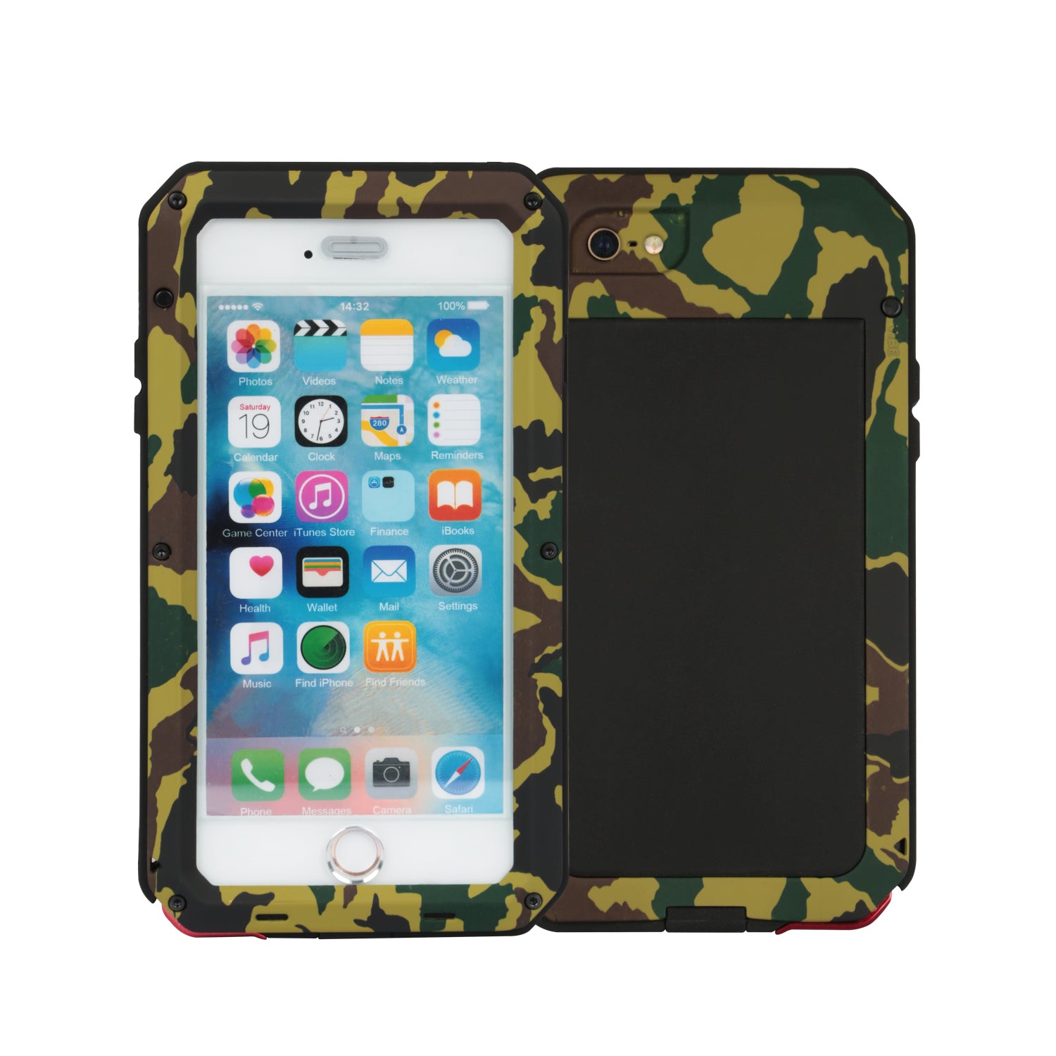 title:Rugged Shock-Resistant Hybrid Full Cover Case For iPhone 6 Plus;color:Camouflage