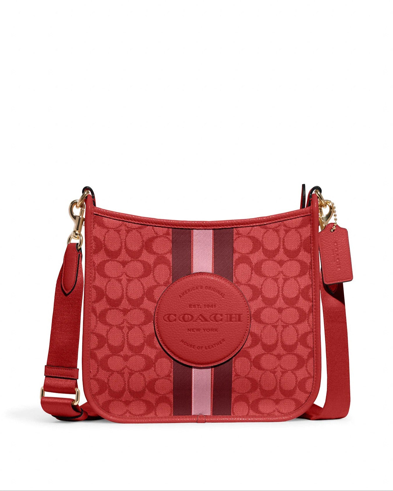 Coach Dempsey File Bag In Signature Jacquard With Stripe And Coach Patch - Ruumur