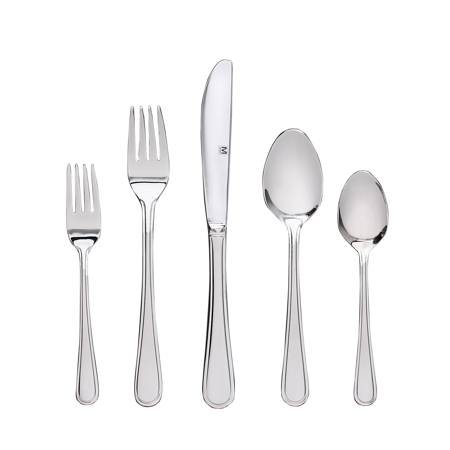 title:Safdie & Co. Flatware Stainless Steel 40PC Set Kelby;color:Silver