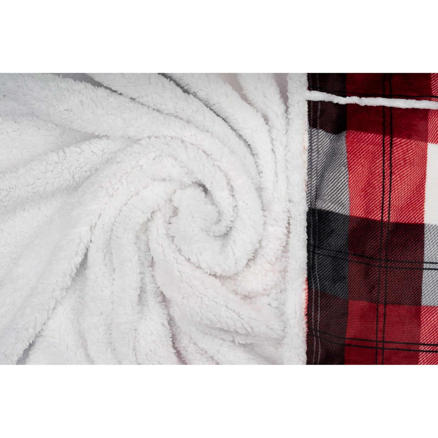 Hooded Throw Printed Flannel Winter Plaid