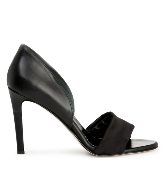 Dori Leather & Satin Sandal - Ruumur