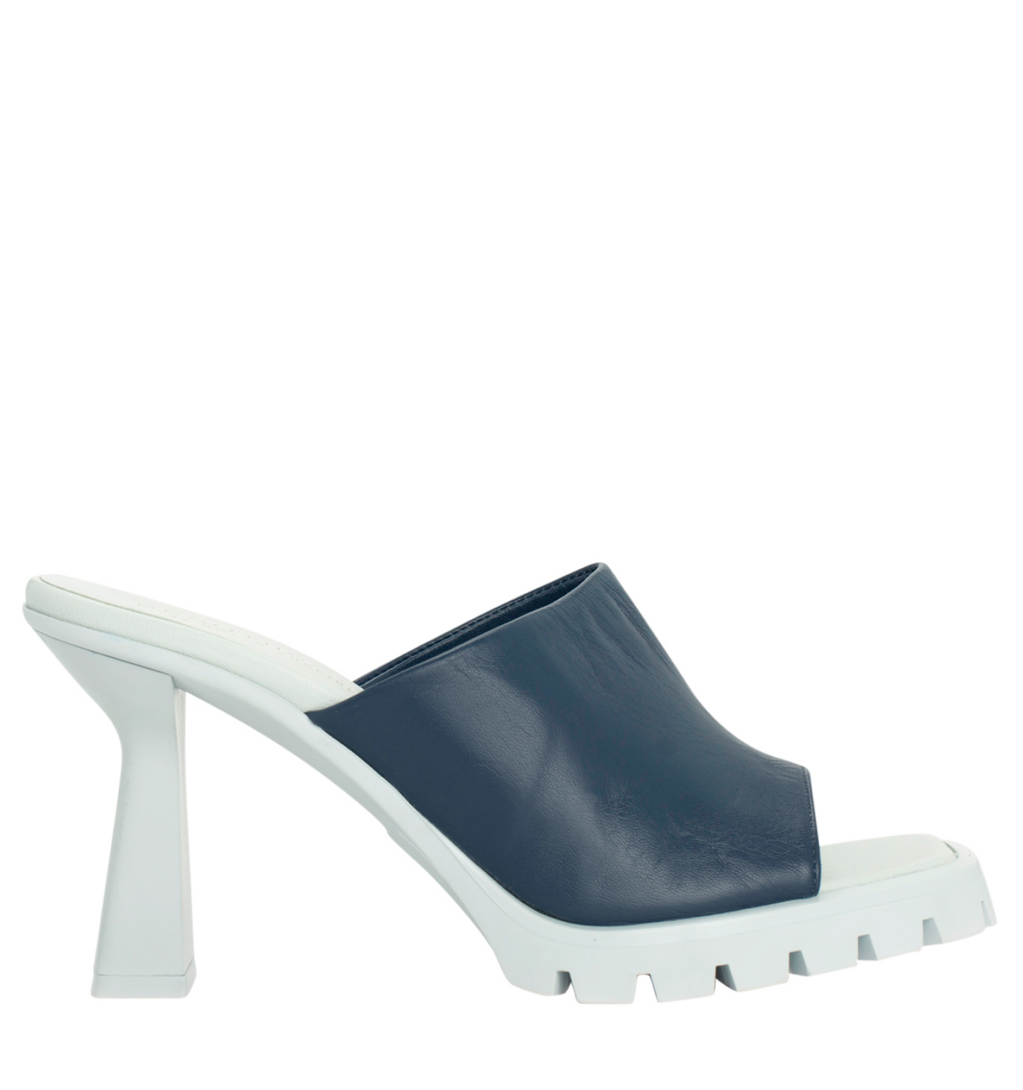 Amy Navy Leather Sandal