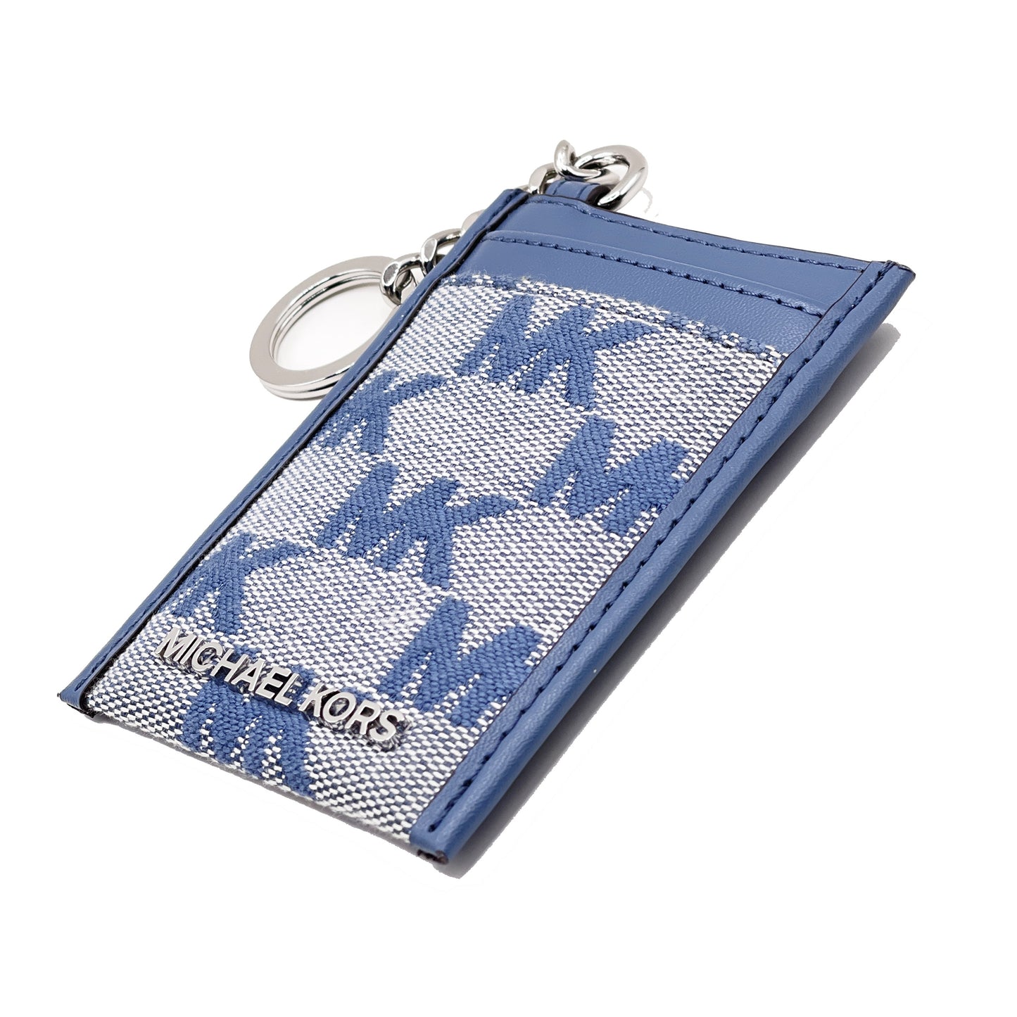 title:Michael Kors Women's Jet Set Travel Small North South Chain Card Case;color:Denim