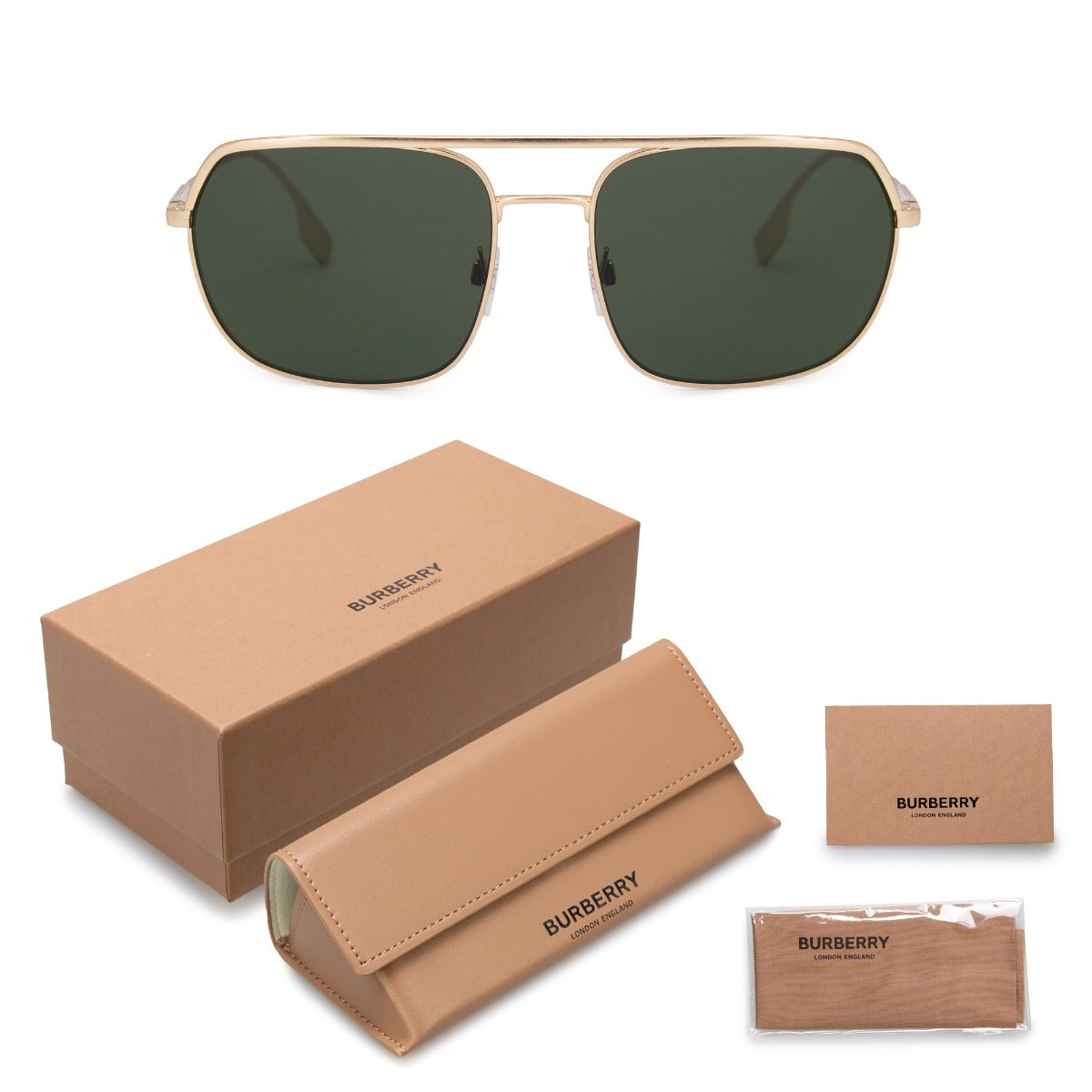 title:Burberry Square Sunglasses BE3117 105271 58;color:Gold