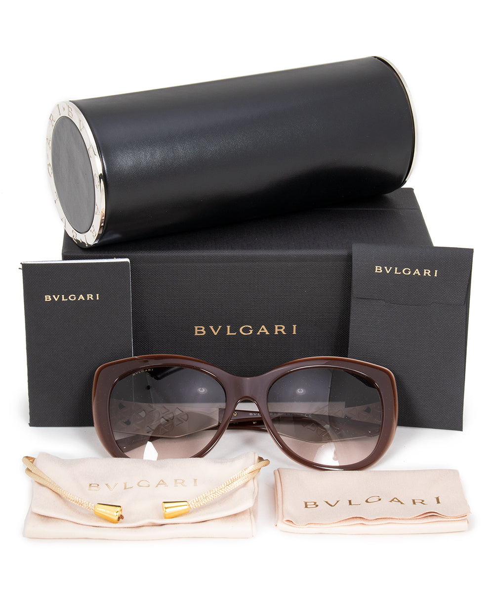 title:Bvlgari Cat Eye Sunglasses BV8198B 54423B 57;color:Brown