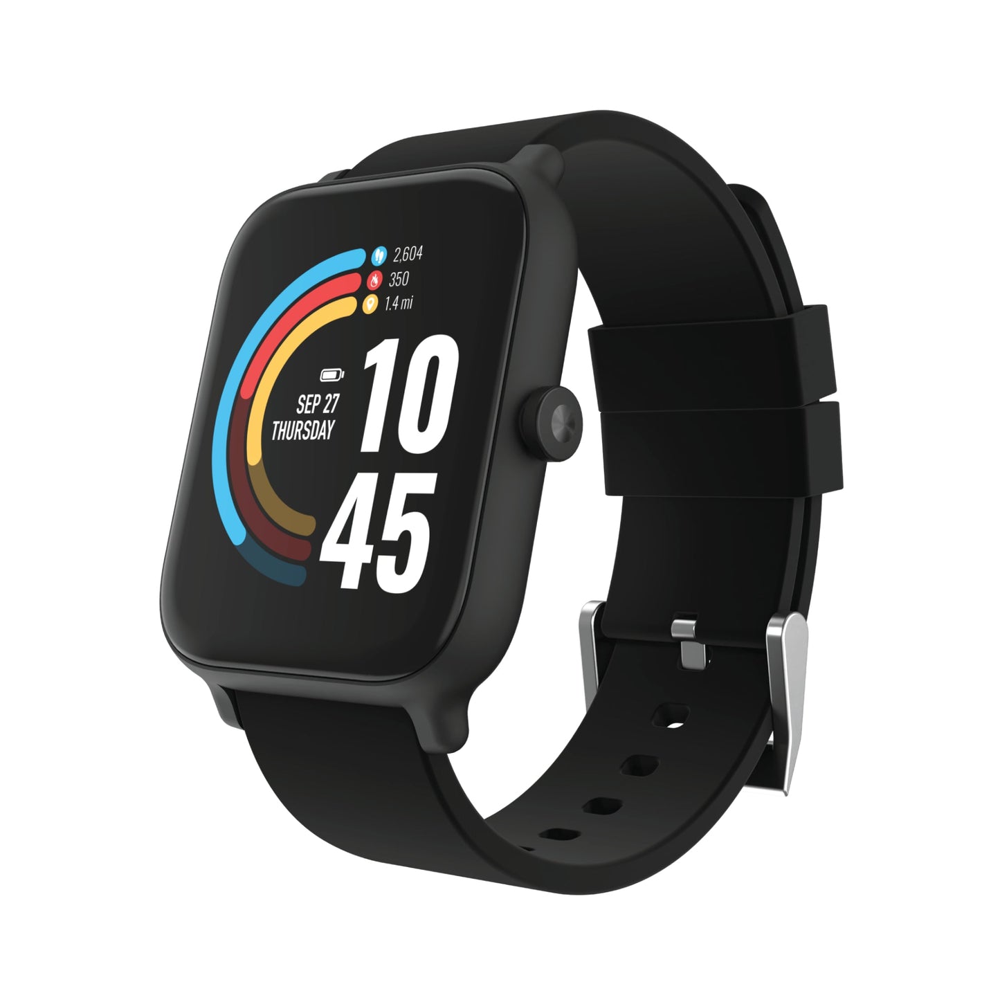 24/7 EVO Black Case Black/Black Strap Smartwatch