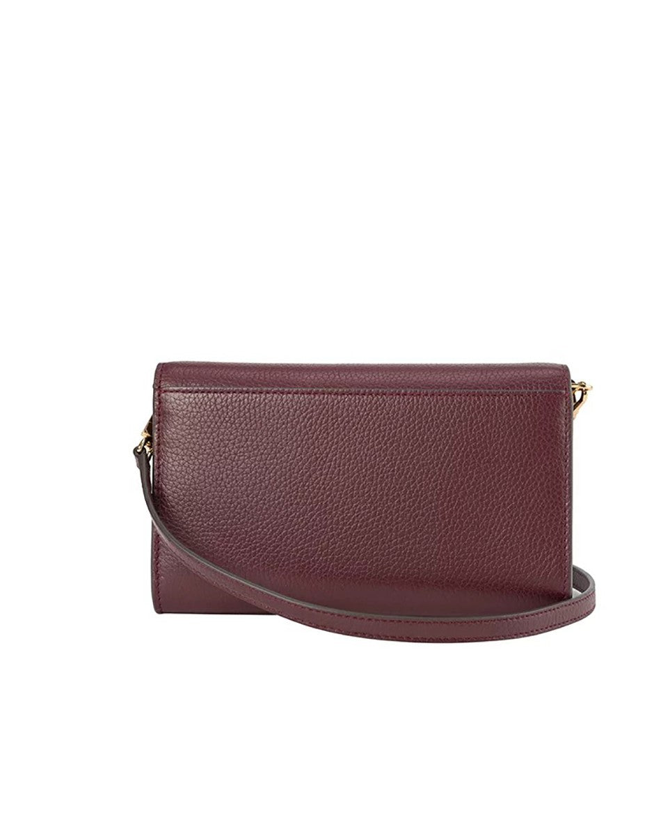 Tory Burch Claret Thea Flat Wallet Crossbody