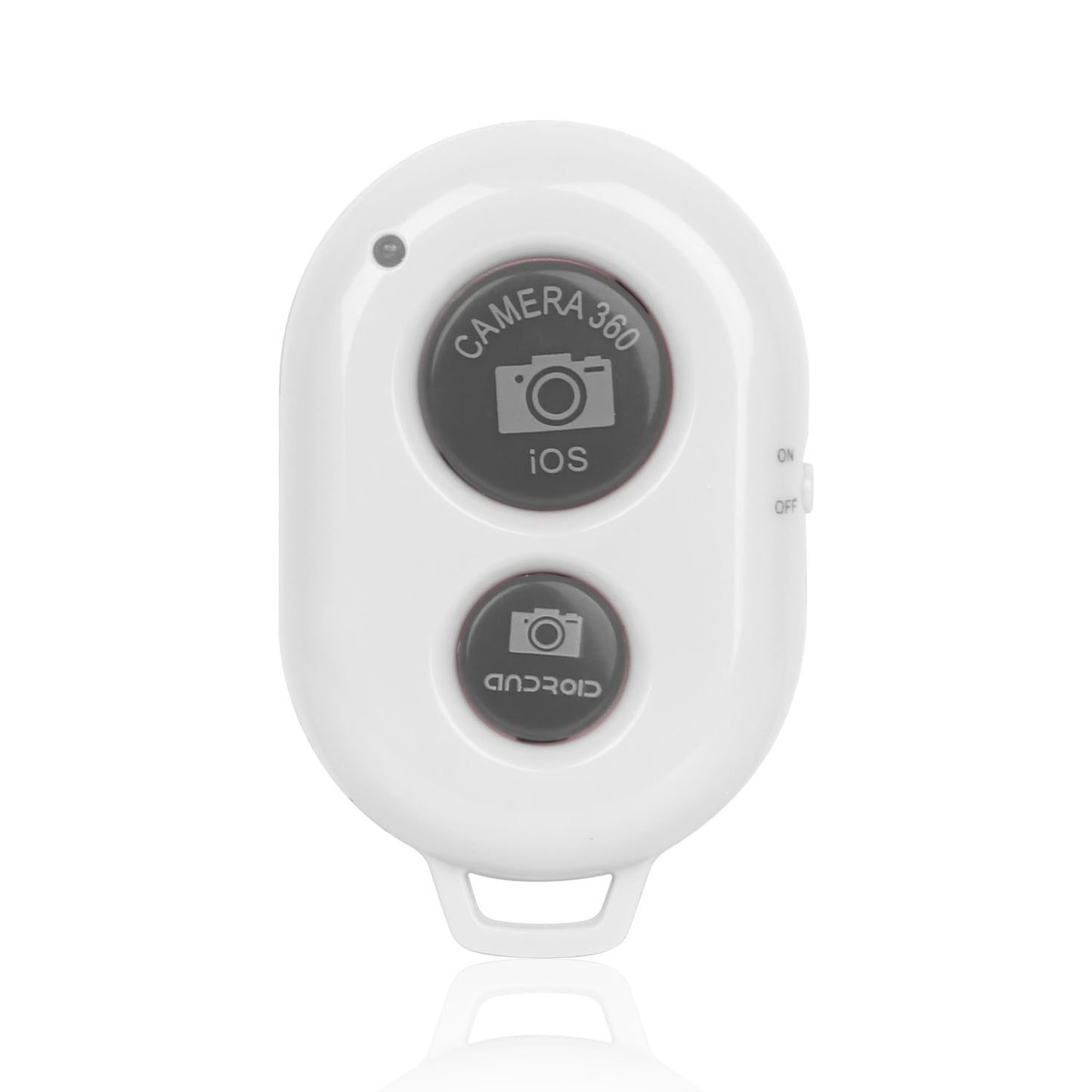 title:Unique Wireless Shutter Remote Controller for Android and iOS Devices;color:White