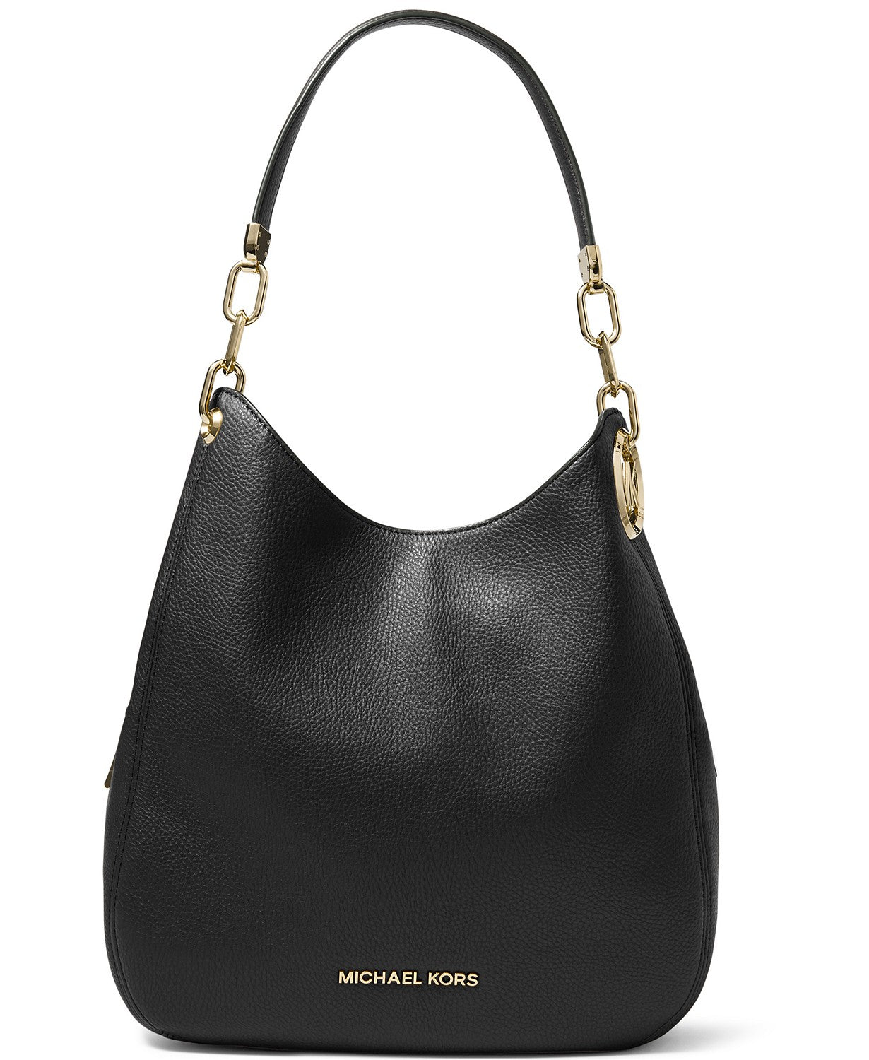 title:Michael Kors Women's Black Lillie Large Chain Shoulder Tote;color:Black