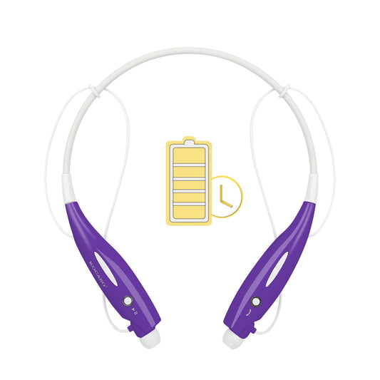 title:Fresh Fab Finds KOCASO Wireless Sports Stereo Hands Free Headset for Phone and Tablet;color:Purple