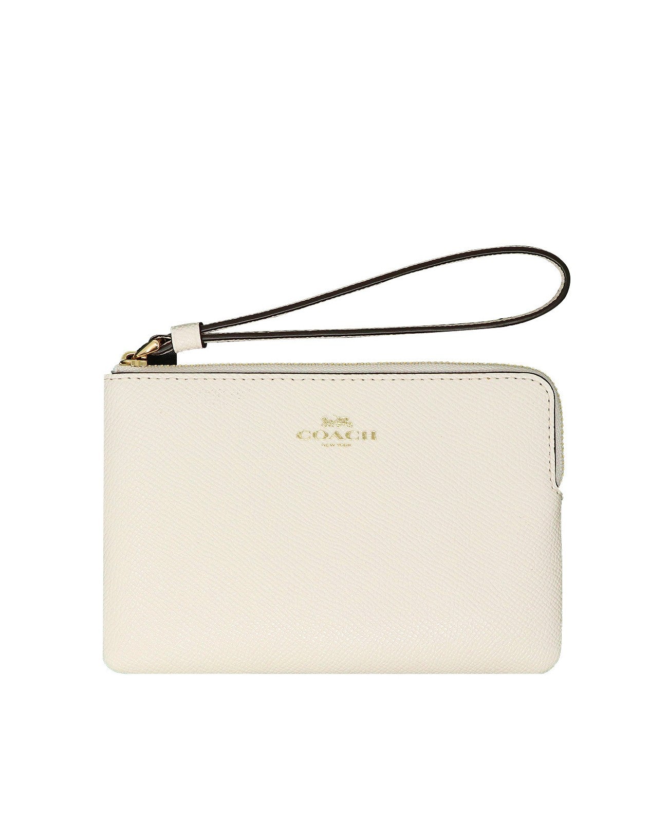 title:Coach Women's Chalk Corner Zip Wristlet;color:Chalk