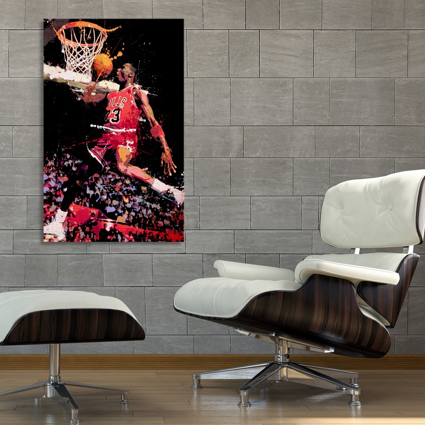 Michael Jordan Fine Art Stretched Canvas