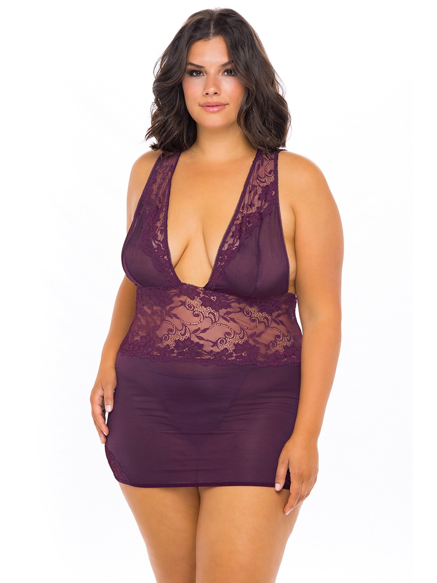 title:MIRABELLE BABYDOLL;color:ITALIAN PLUM