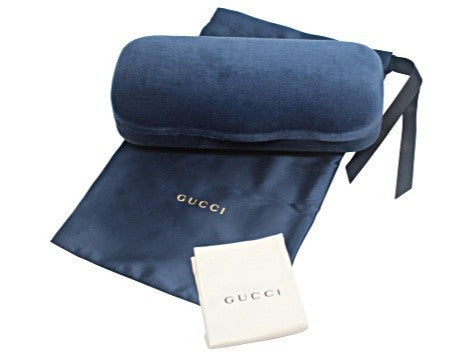 Gucci Oversized Square Sunglasses Blue/Red/Grey 55mm