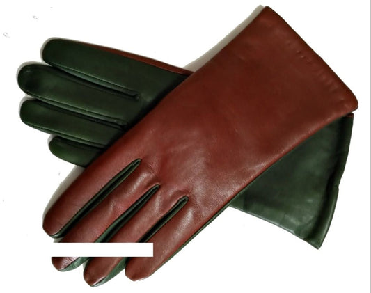 tom & eva 2 Tone Nappa Leather Gloves