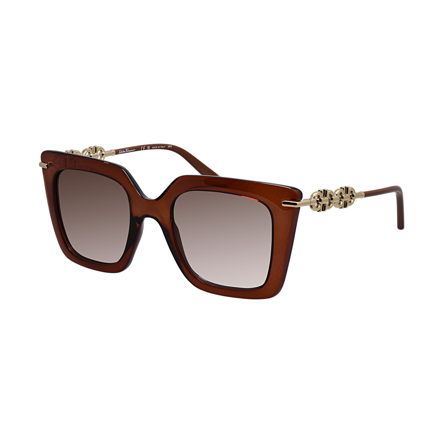 Salvatore Ferragamo Womens Transparent Brown Sunglasses SF_1041S_232_51mm