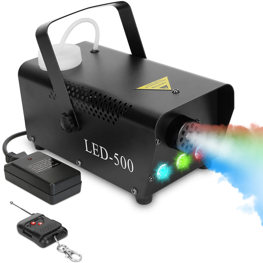 title:400W Fog Machine RGB LED Party Club DJ Fogger Rapid Heating Remote Control Wedding Stage Smoke Machine;color:Black