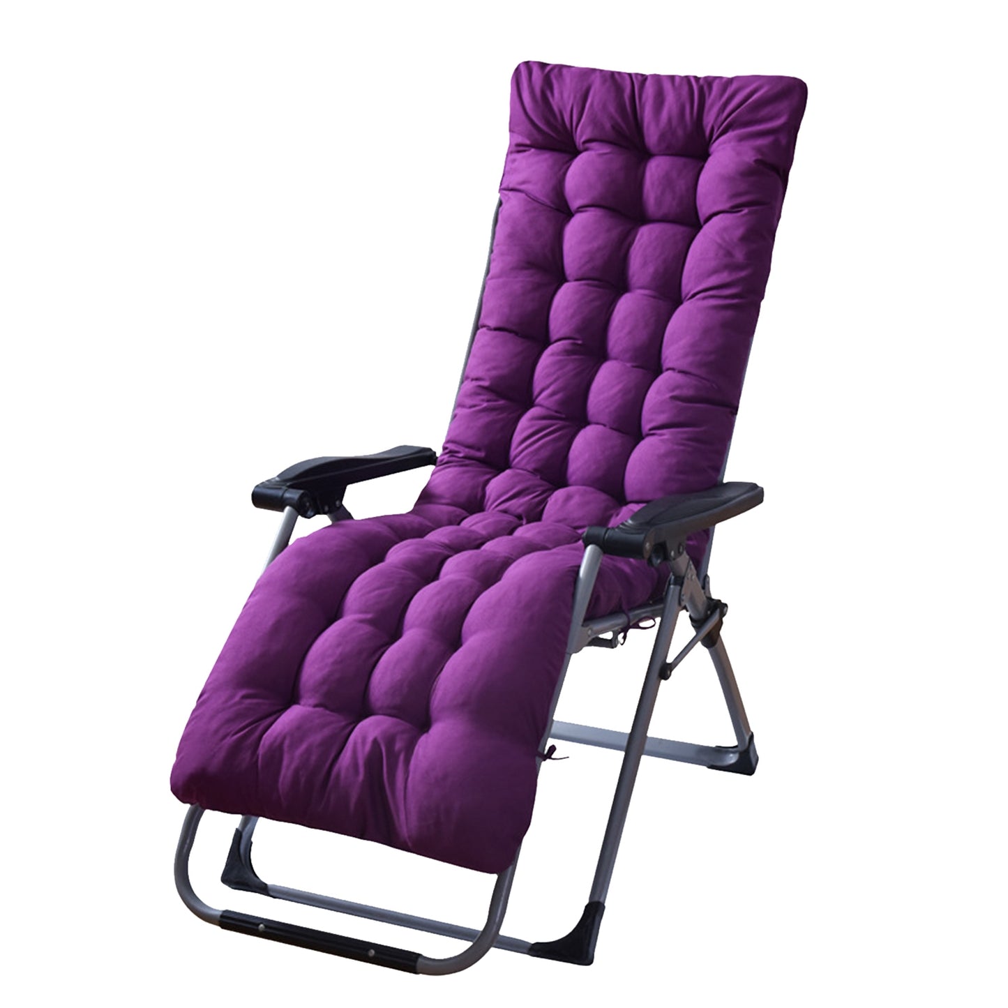 title:67x22in Chaise Lounger Cushion Recliner Rocking Chair Sofa Mat Deck Chair Cushion;color:Purple