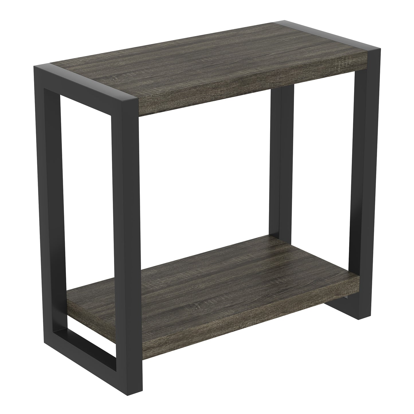 Safdie & Co. End Side Table 23" Dark Grey 1 Shelf