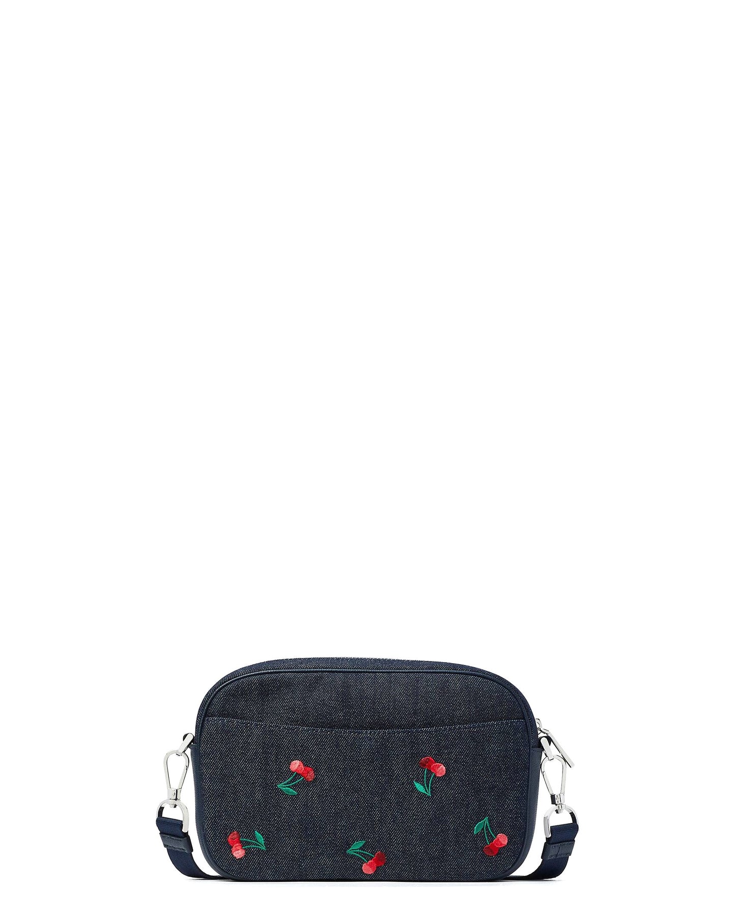 Kate Spade Cherry Embroidered Denim Rosie Camera Crossbody