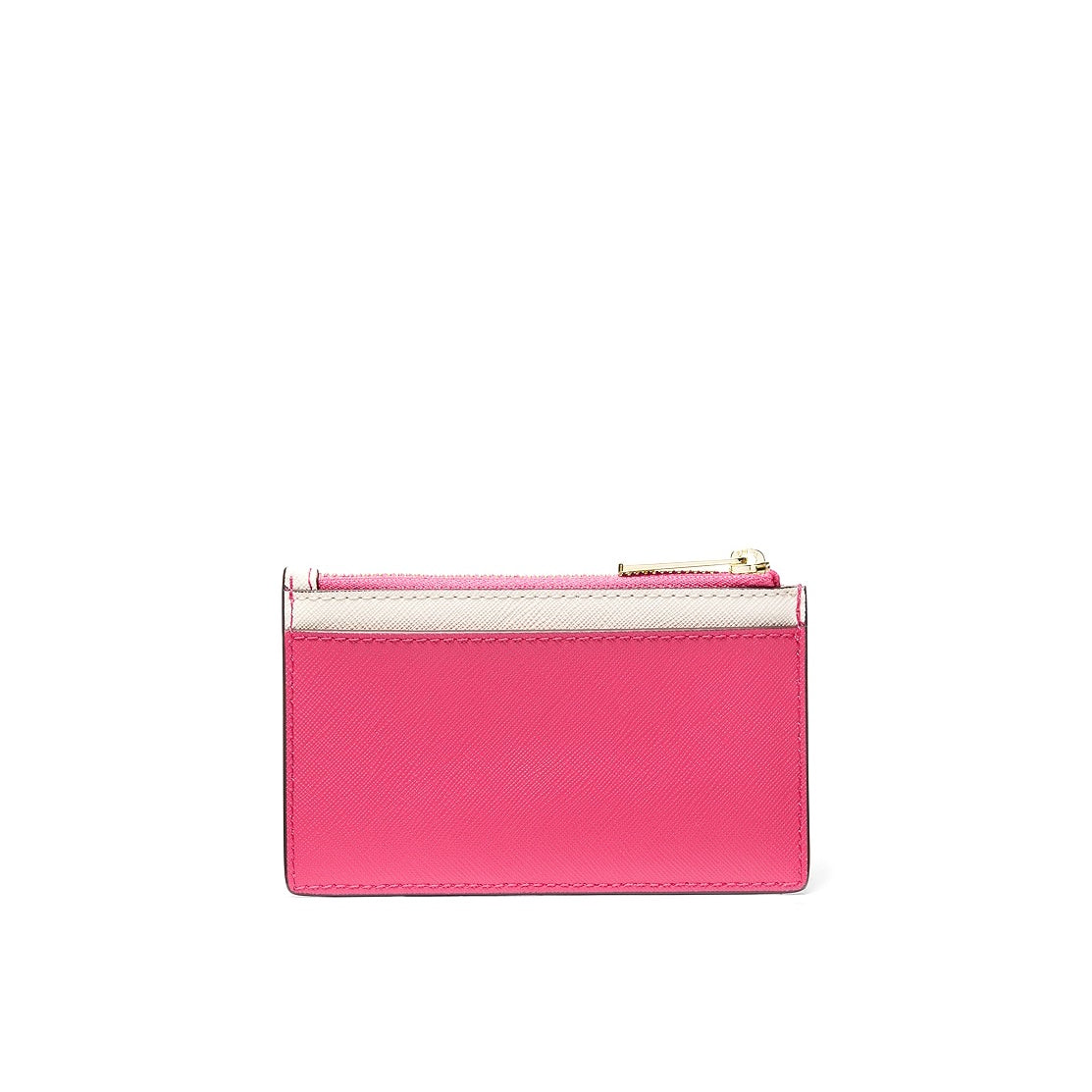 title:Michael Kors Women's Jet Set Travel Two-Tone Medium Top Zip Card Case;color:Electric Pink Multi