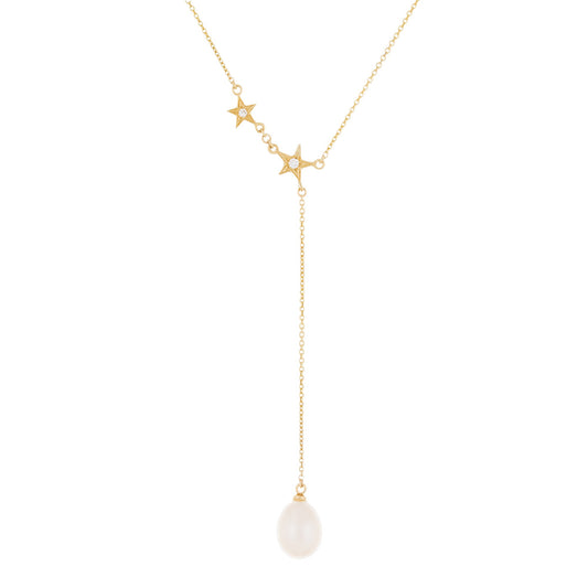 title:Splendid Pearls 14K Yellow Gold Pearl Pendant HE-227YG;color:White