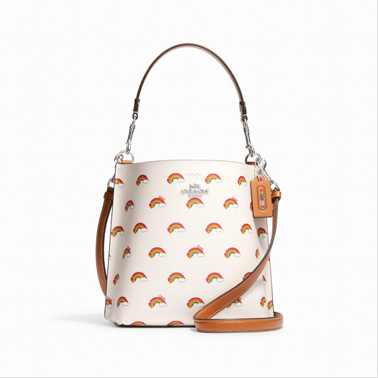 Coach Mollie Bucket Bag 22 With Rainbow Print