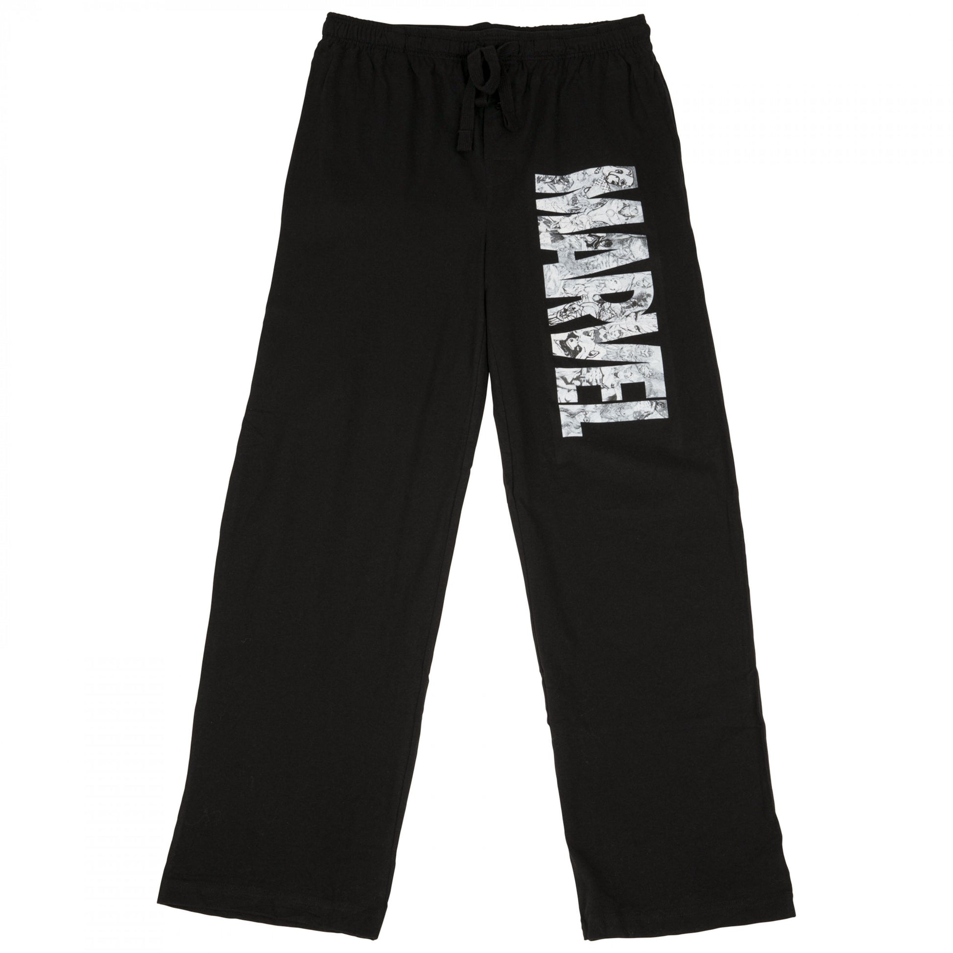 title:Marvel Logo Sketch Sleep Pants;color:Black