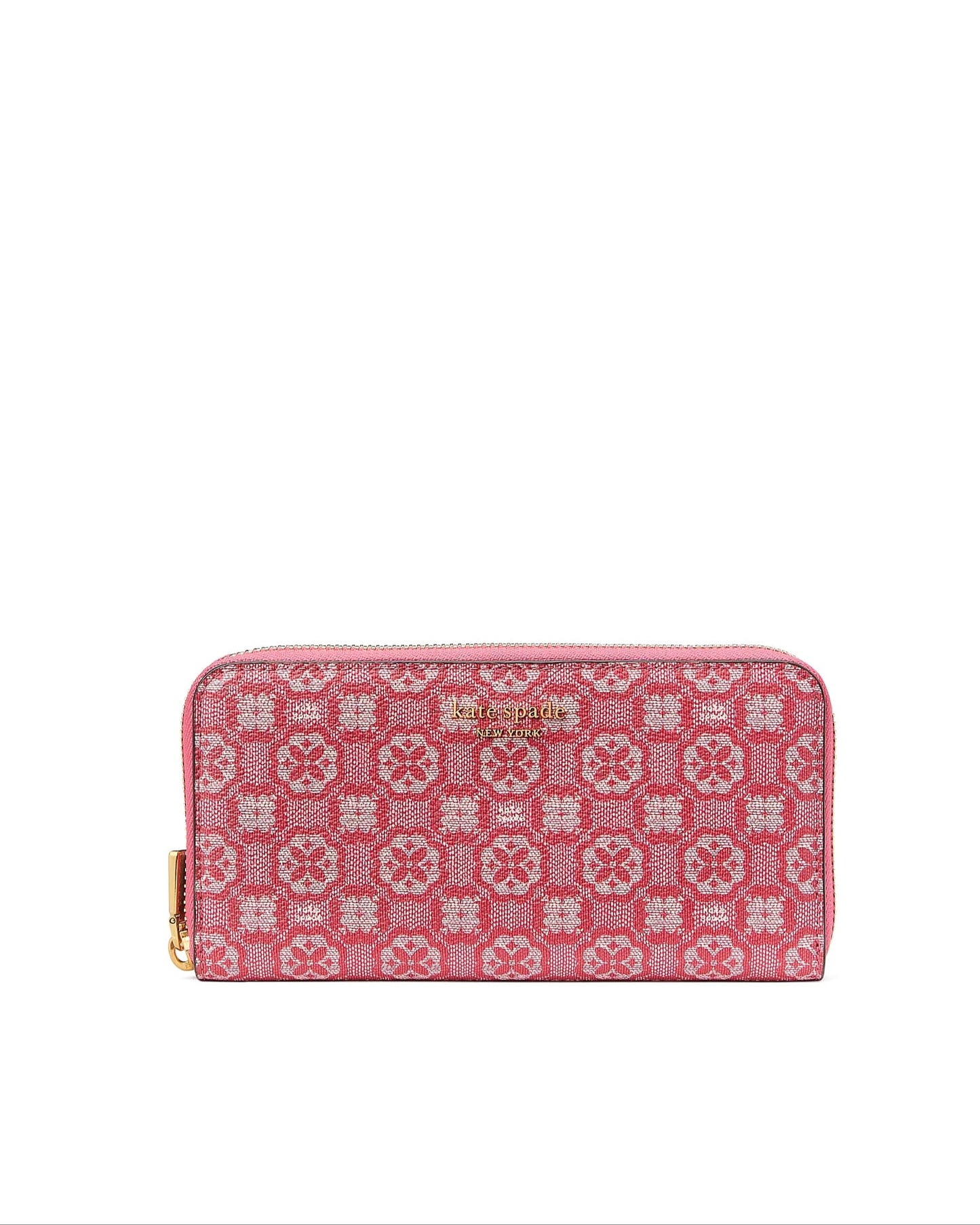 Kate Spade Spade Flower Monogram Coated Canvas Zip-around Continental Wallet