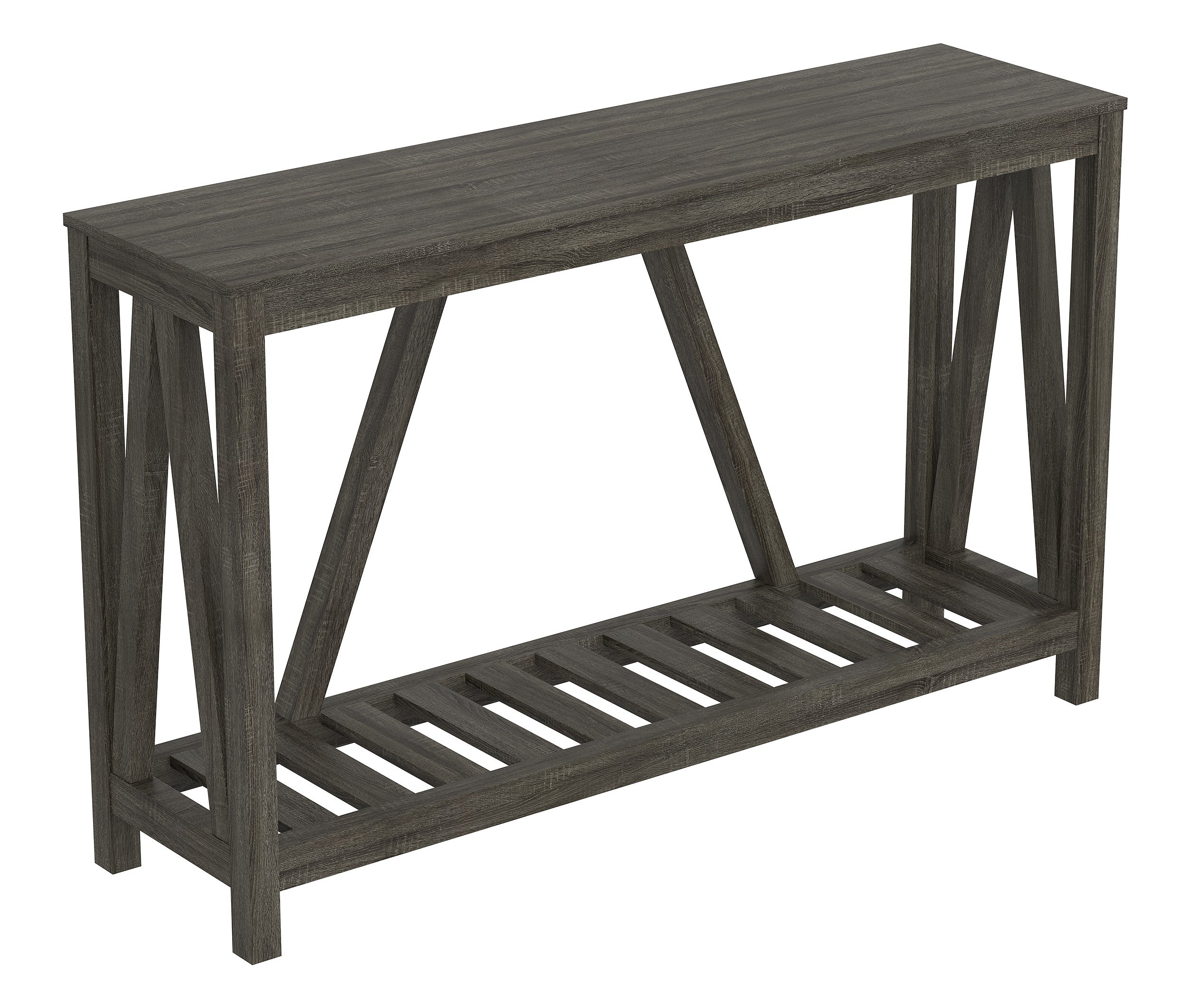 title:Safdie & Co. Console Table 52L Dark Grey 1 Shelf;color:Grey