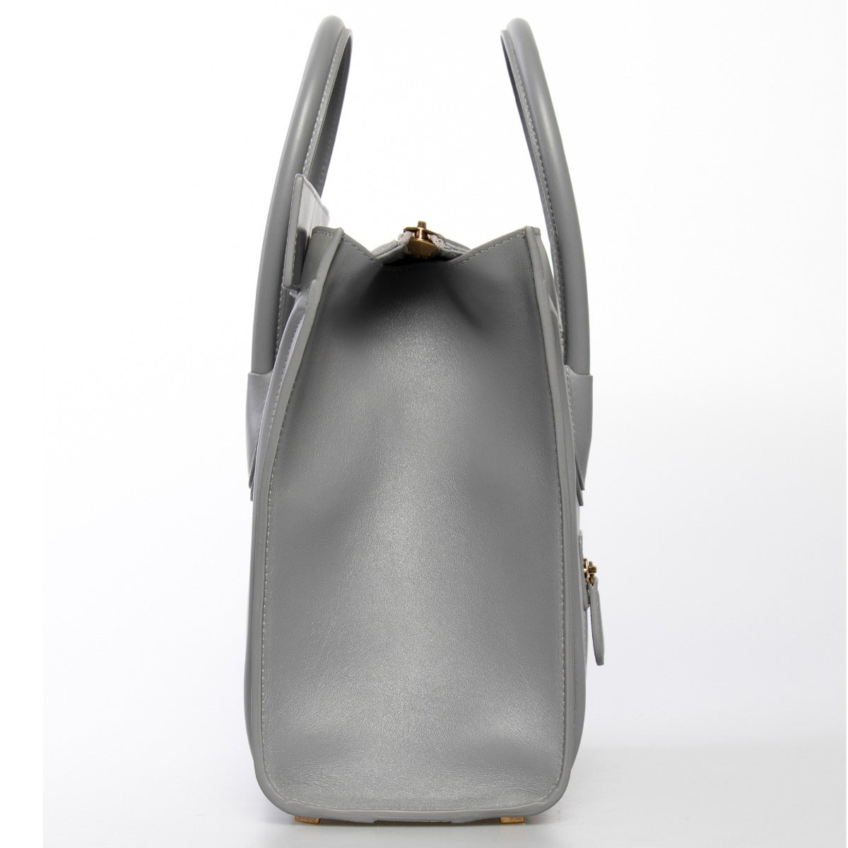 title:Celine Micro Luggage Handbag | Smooth gray Calfskin;color:Gray