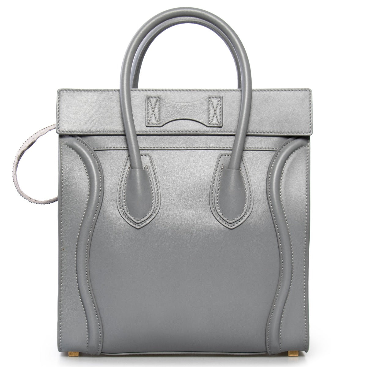 title:Celine Micro Luggage Handbag | Smooth gray Calfskin;color:Gray