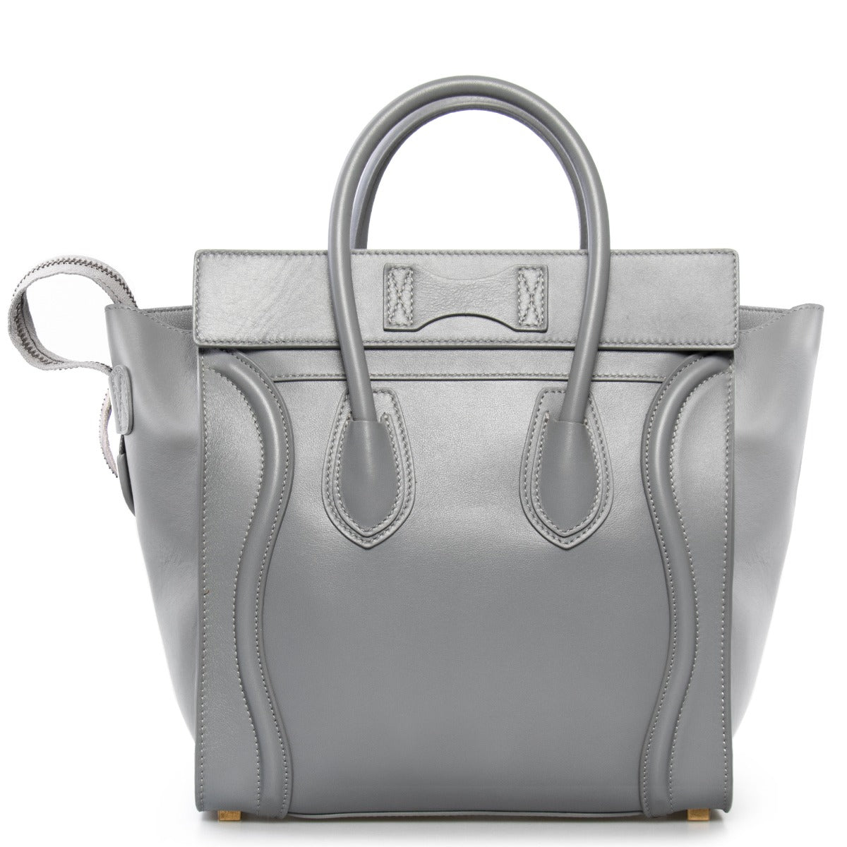 title:Celine Micro Luggage Handbag | Smooth gray Calfskin;color:Gray