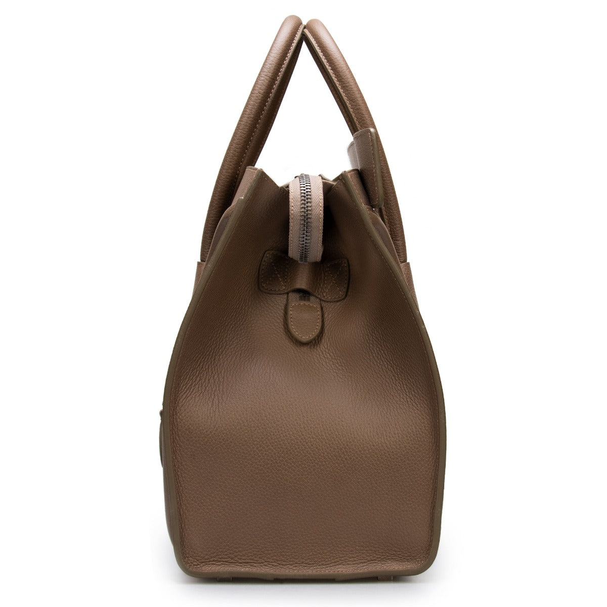 title:Celine Mini Luggage Bag in Dune Grain Leather;color:Dune