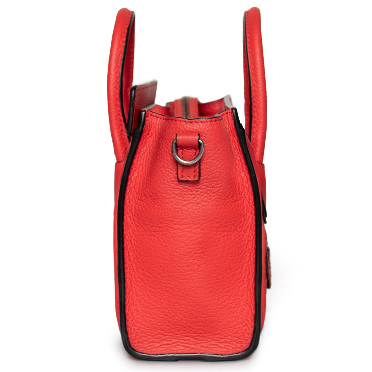 title:Celine Nano Luggage Red Baby Grained Calfskin Leather Nano Luggage Shoulder Bag;color:Red