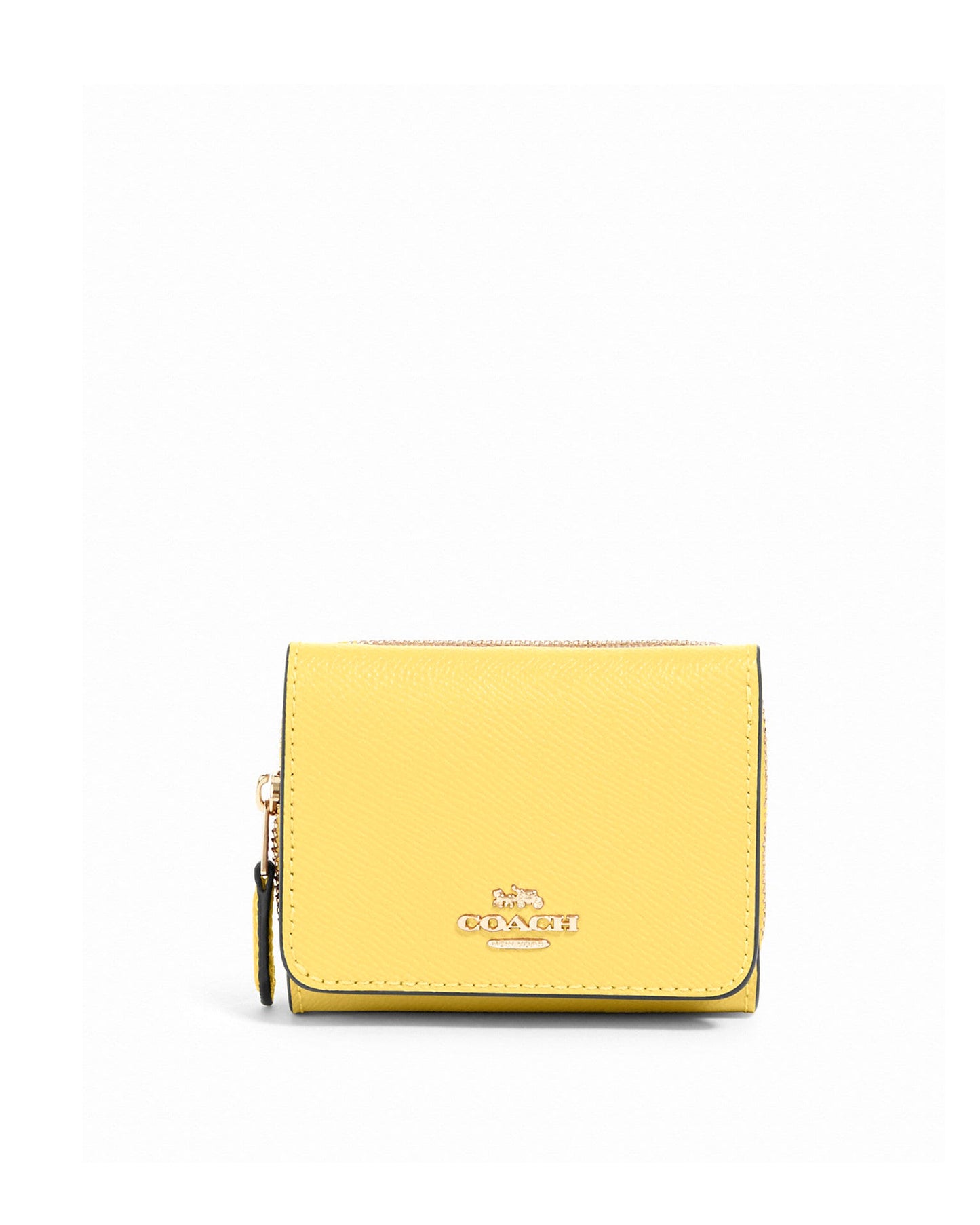 title:Coach Women's Small Trifold Wallet;color:Retro Yellow