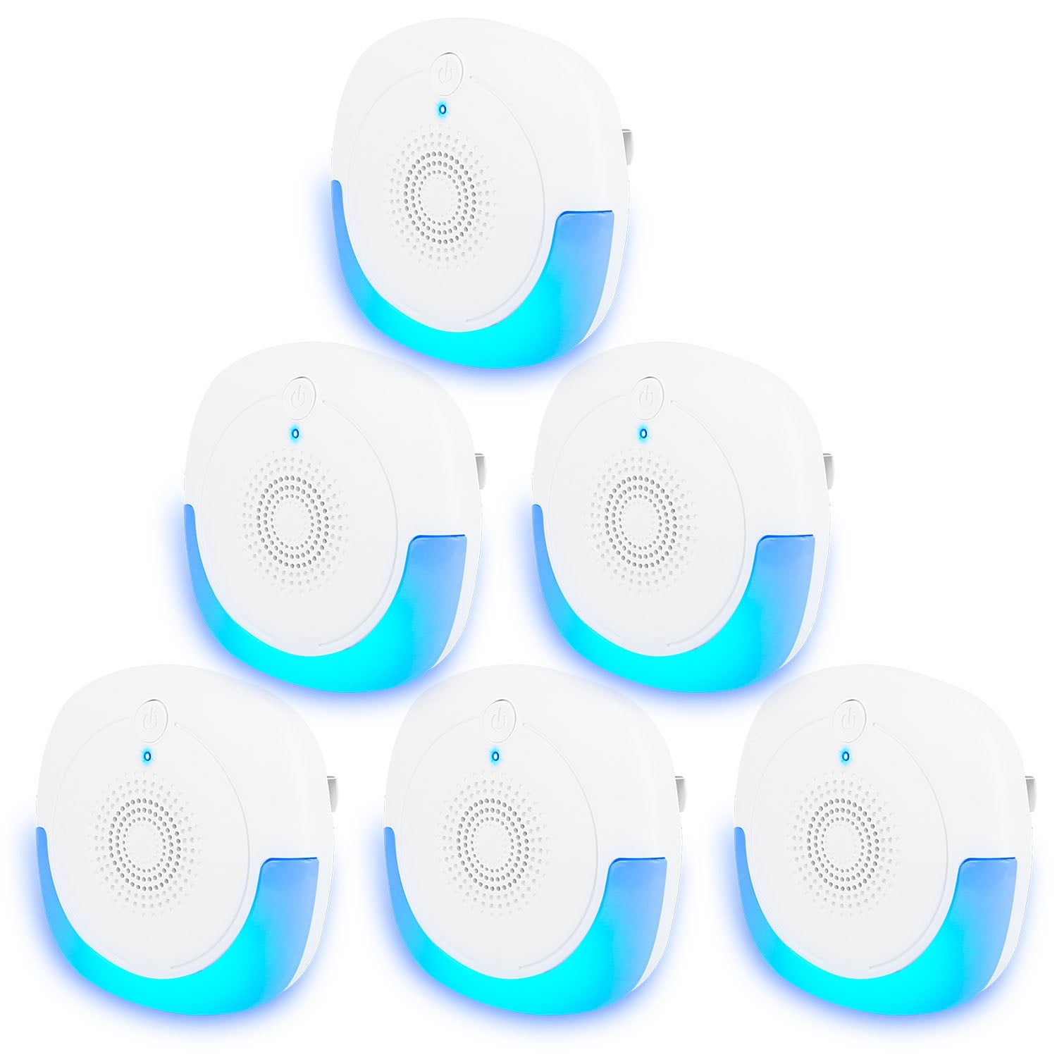 title:6 Packs Ultrasonic Pest Repellers Plug-In Indoor Pest Control Mouse Repellent Chaser Deterrent for Home Kitchen Office Warehouse Hotel;color:White