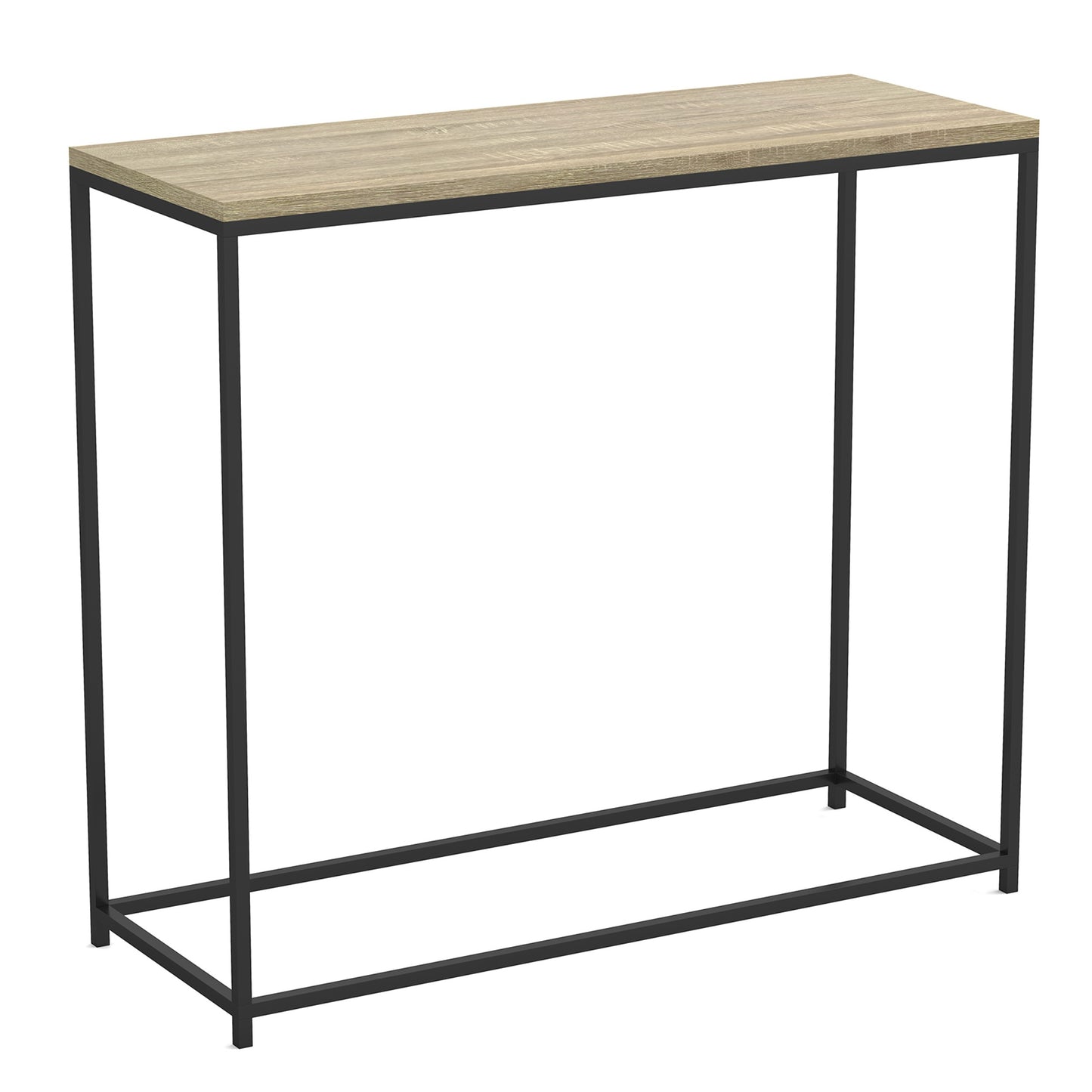 Safdie & Co. Console Table 31" Dark Taupe Black Metal, Entryway or Sofa Table for Living Room