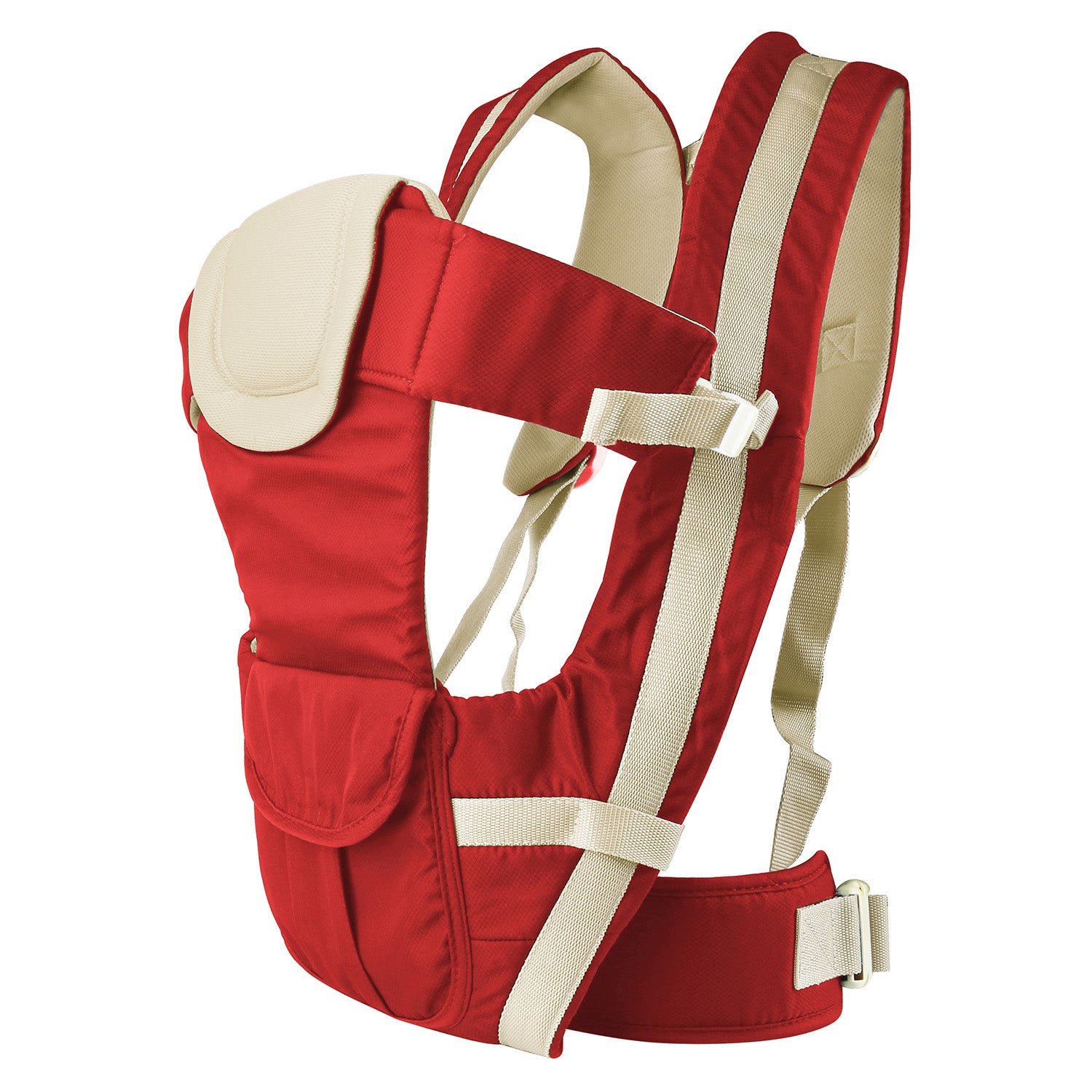 title:Baby Carrier Breathable Adjustable Wrap Sling Backpack Front Back Chest Infant Carrier Bag;color:Red