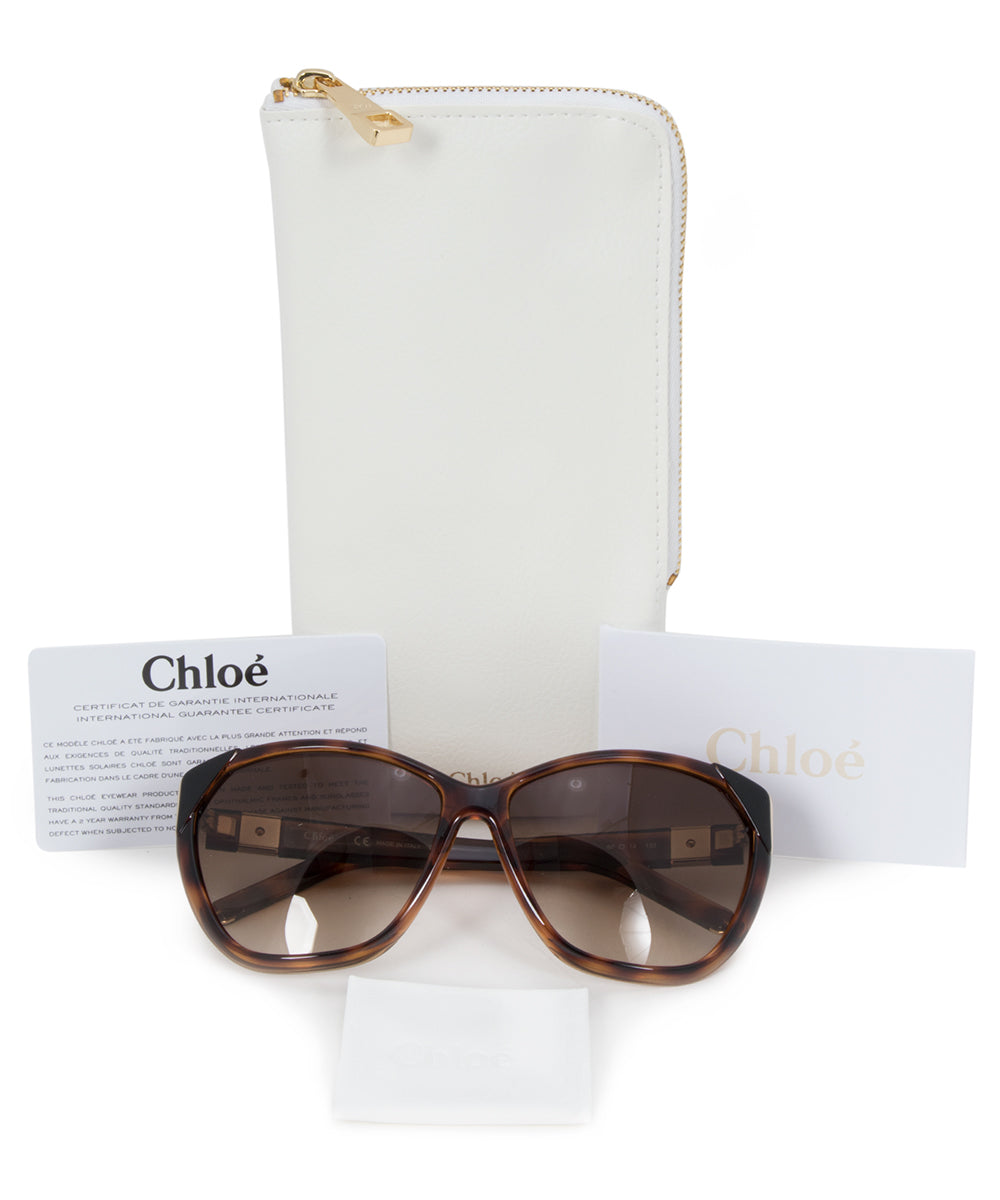 title:Chloe Cat Eye Sunglasses CE600S 219 60;color:Brown