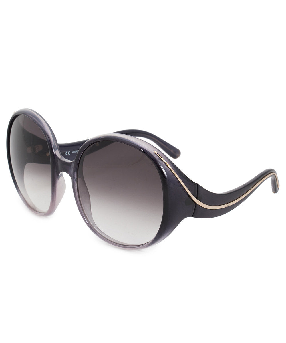 title:Chloe Oval Sunglasses CE727S 427 59;color:Blue