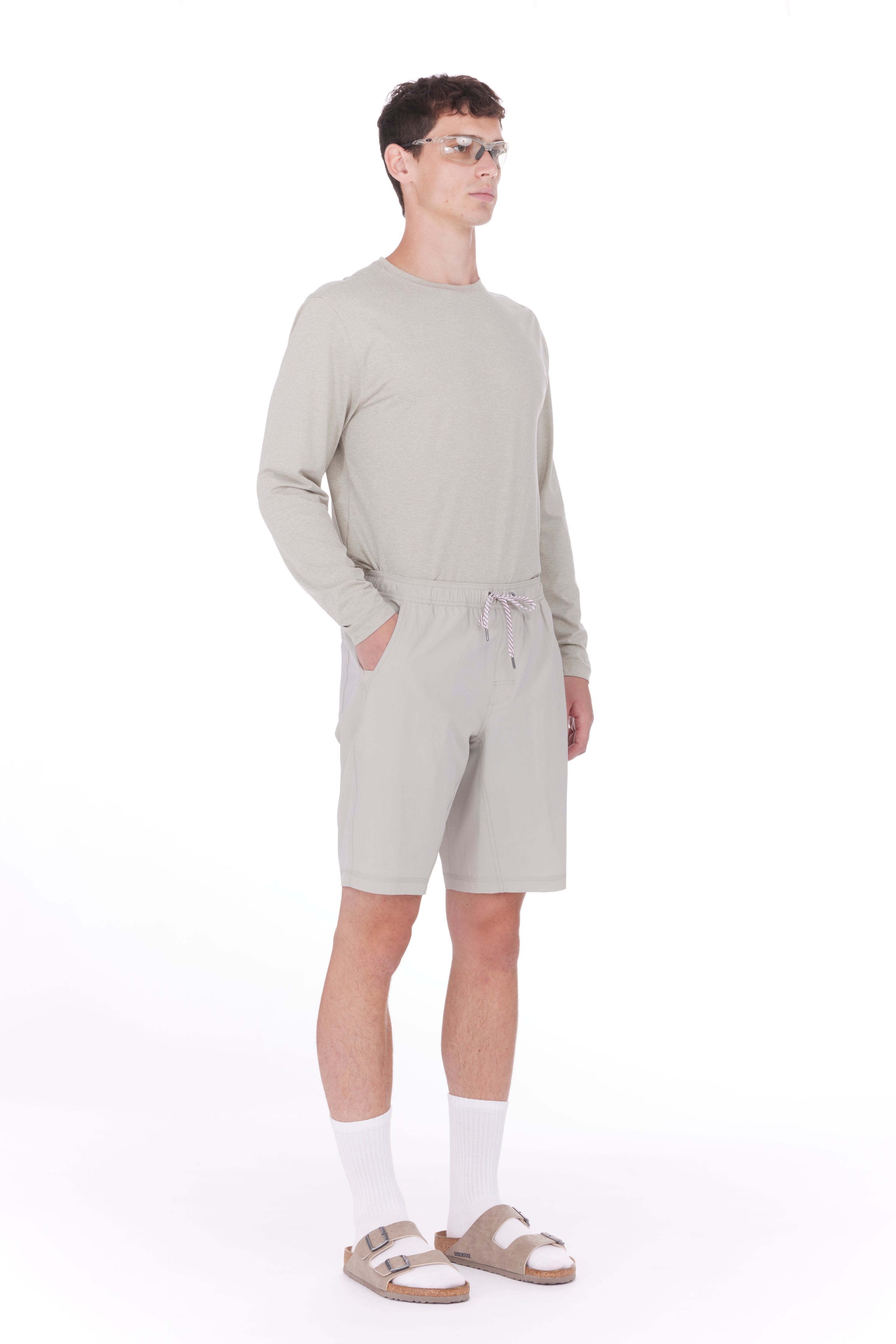 title:TATE SHORTS ;color:Light Gray 